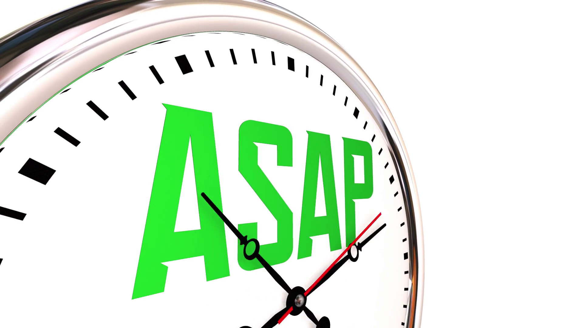 Asap Clock Time As Possible Hurry Fast Stock Motion Graphics SBV 