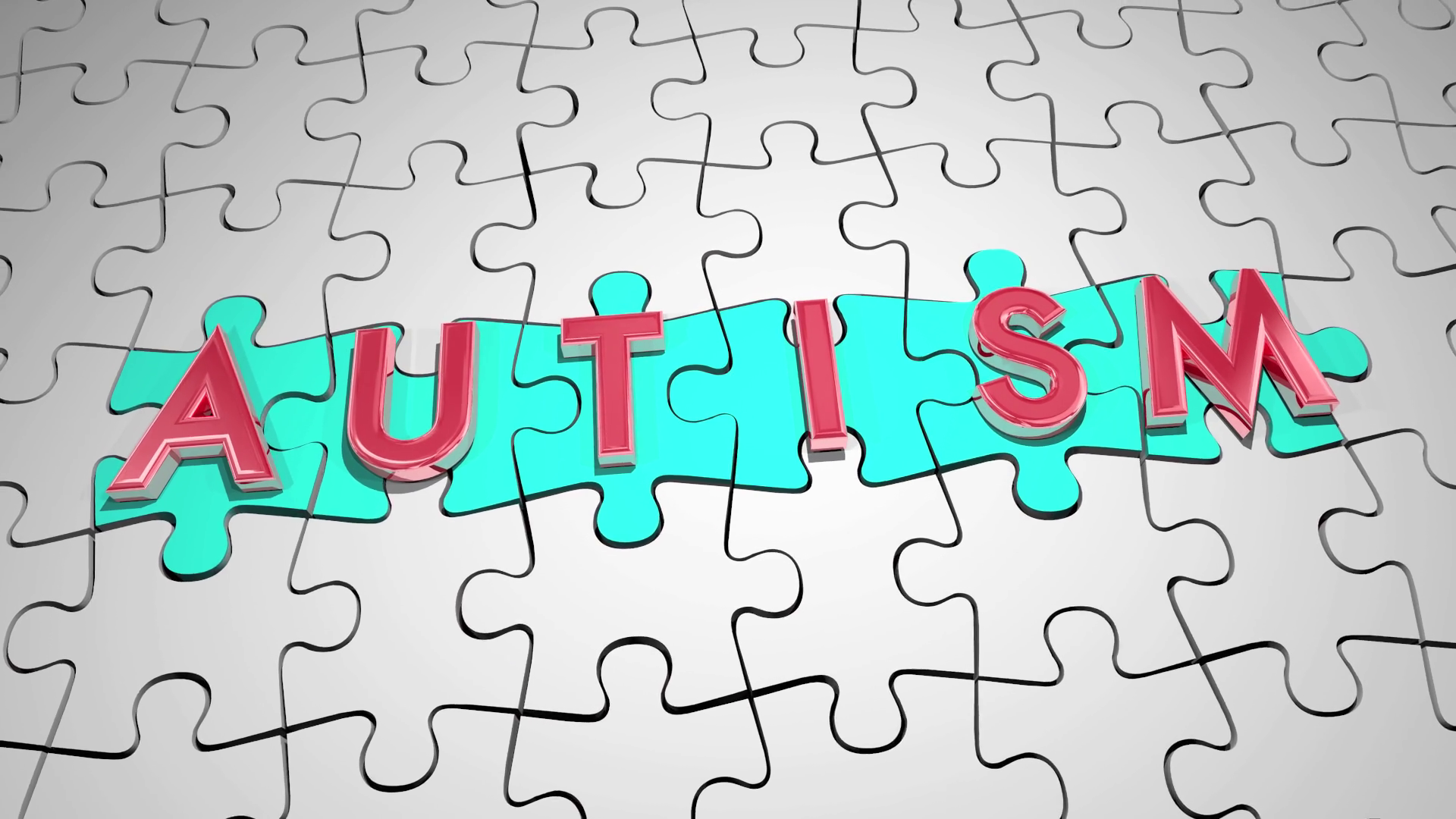 Autism Puzzle Pieces Autistic Condition Find Cure Treatment 3 D
