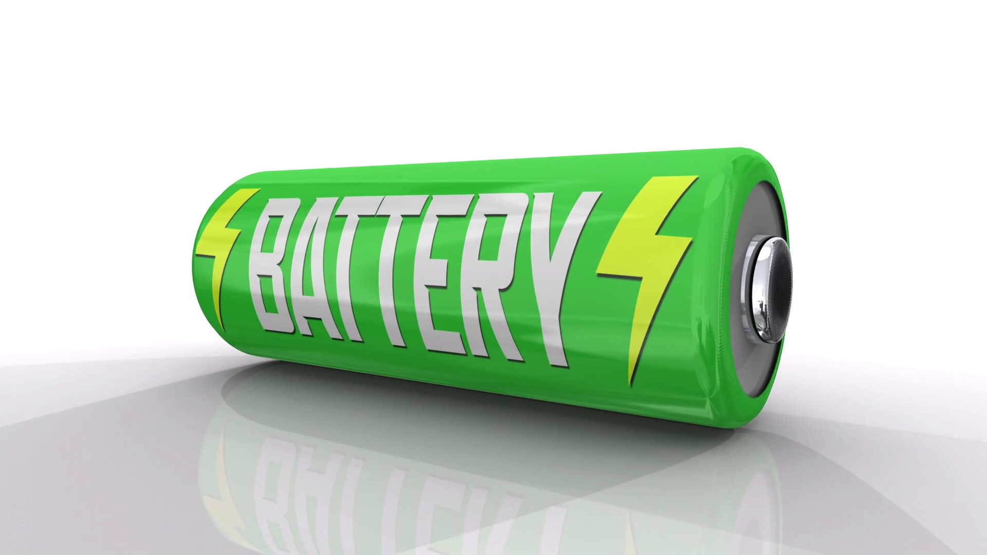 Battery Green Power Energy Electricity Storage Double A 3 D