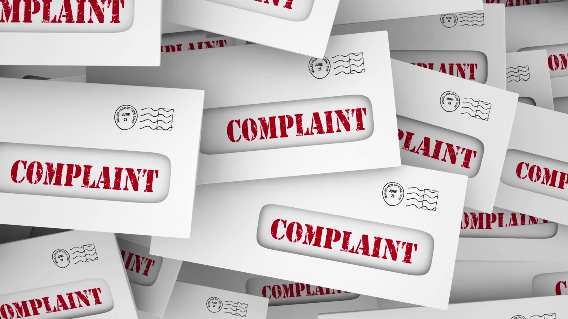 Complaint Angry Customer Feedback Envelopes Stock Motion Graphics SBV