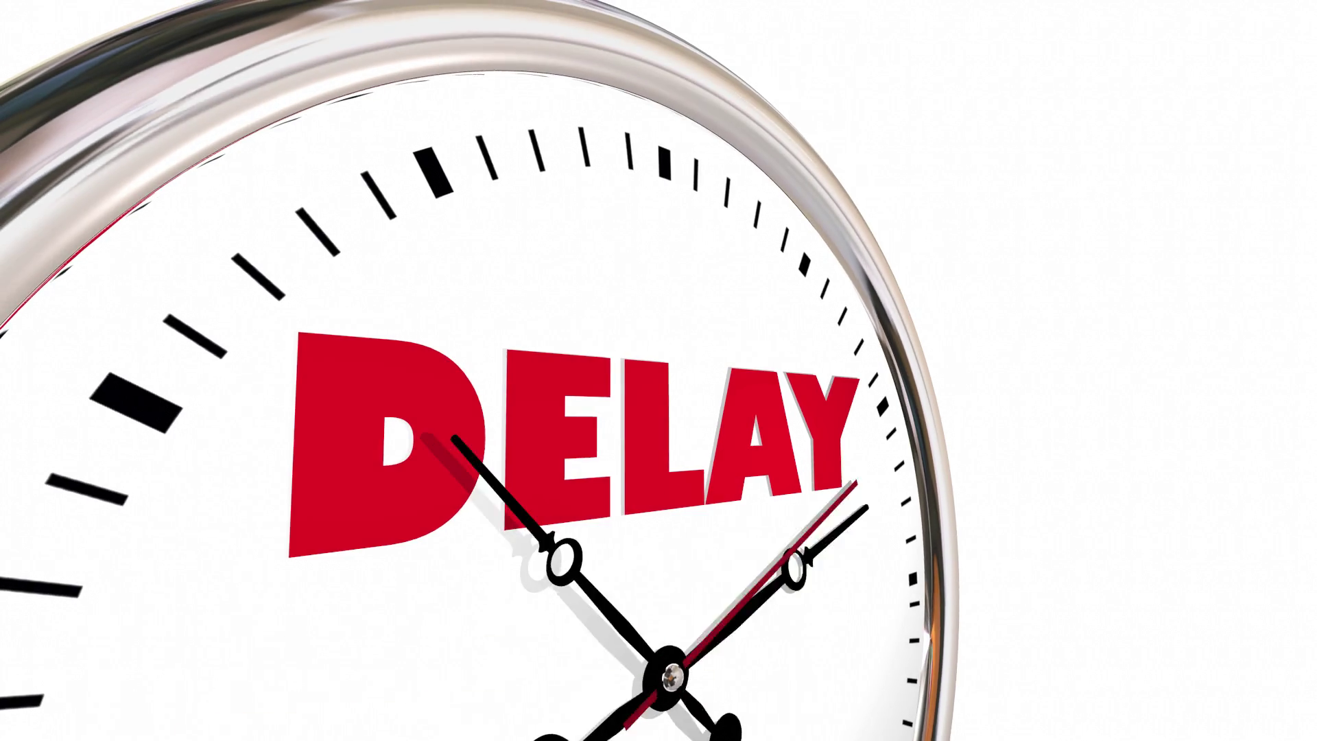 Delay Running Late Behind Schedule Clock Stock Motion Graphics SBV 