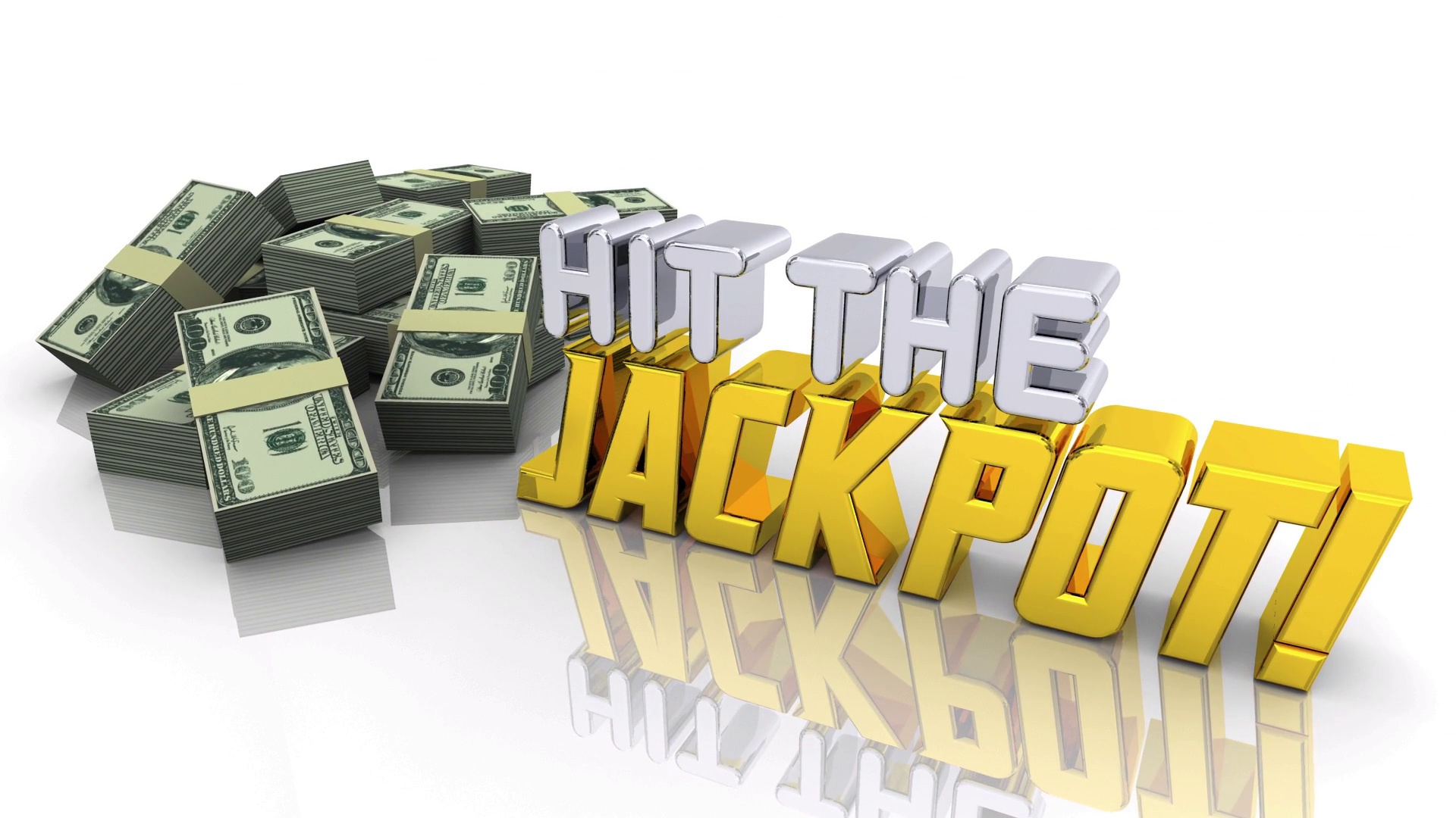 Hit Jackpot Big Payout Money Cash Prize Stock Motion Graphics SBV