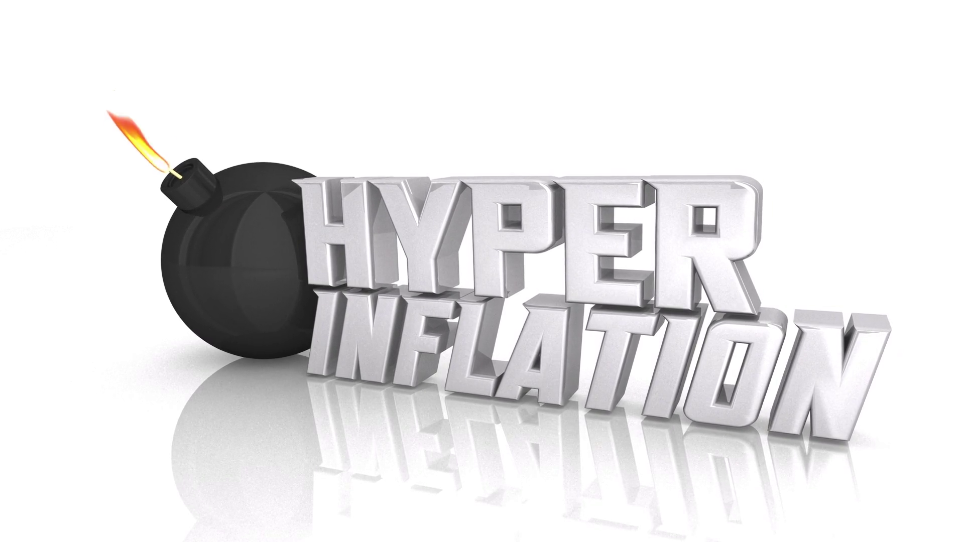 Hyperinflation Bomb Hyper High Inflation Rising Prices Costs 3 D