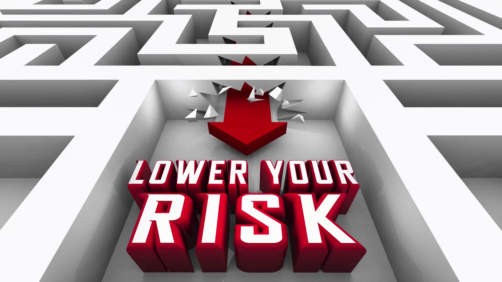Lower Risk Maze Arrow Danger Mitigation Stock Motion Graphics SBV ...