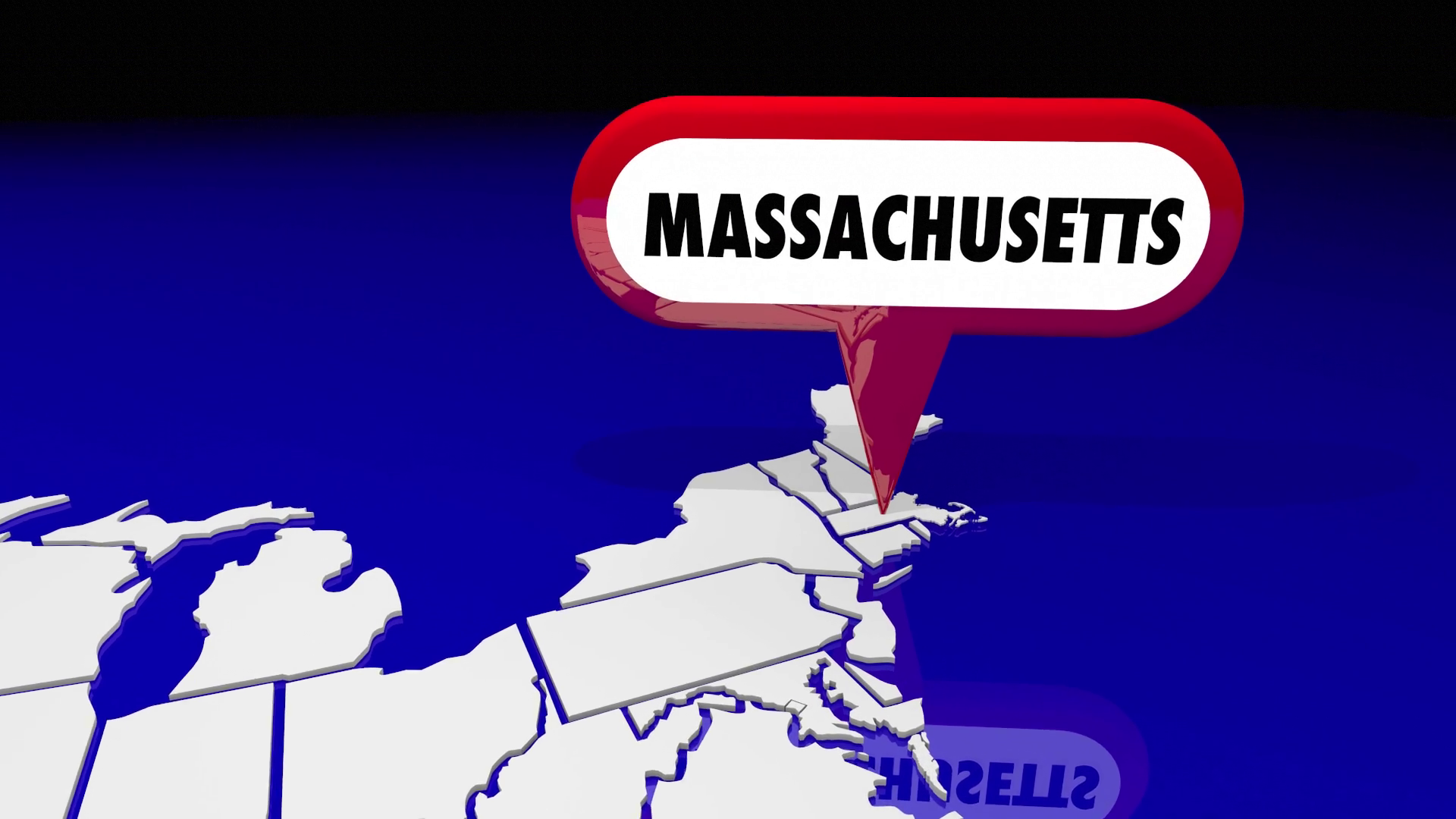 Massachusetts Ma Texas Tx State Map Pin Location Navigation Destination