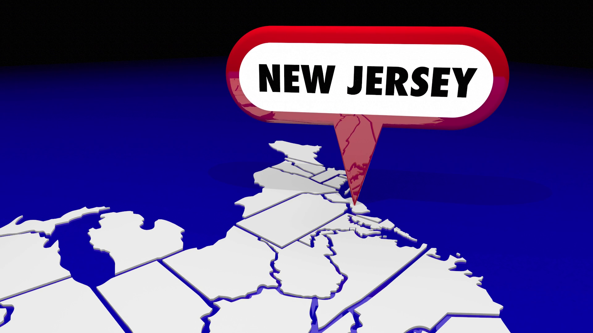 New Jersey Nj California Ca State Map Pin Location Navigation