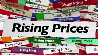 Rising Prices Inflation News Headlines Economy Higher Costs 3 D Animation