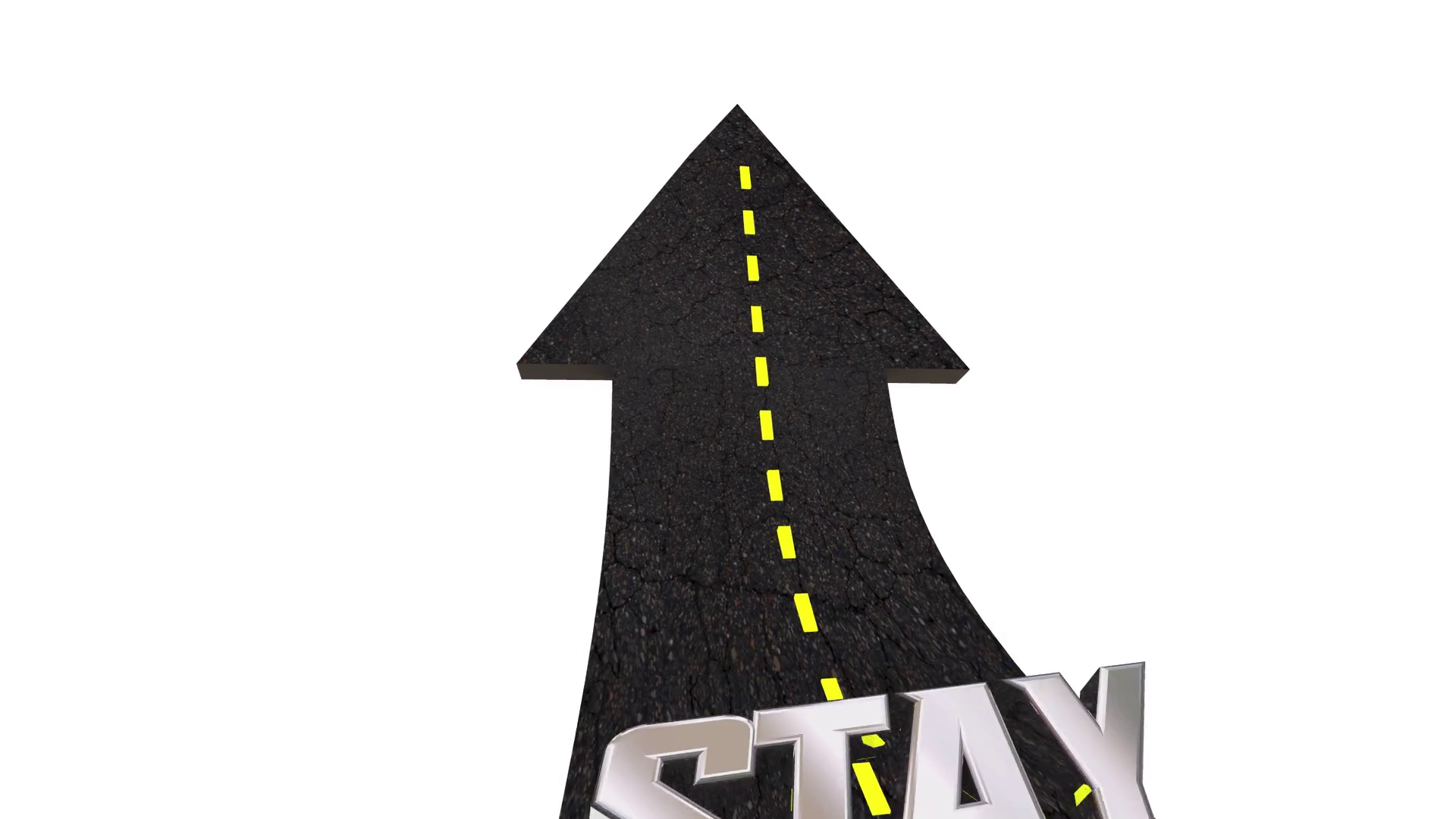 Stay On Track Goal Focused Move Ahead Progress Road 3 D Animation