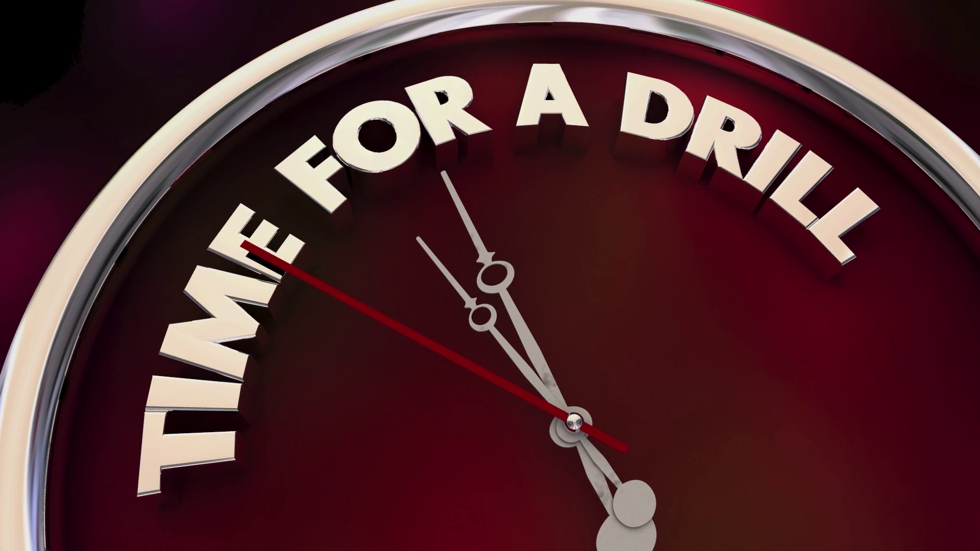 Time Drill Practice Exercise Clock Words 3 D Stock Motion Graphics SBV