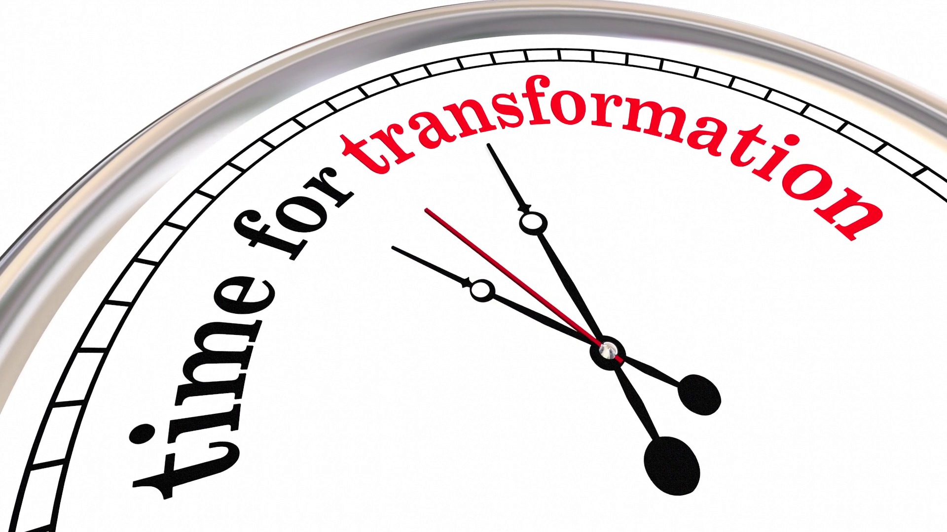 Time For Transformation Evolution Change Clock 3 D Animation Motion