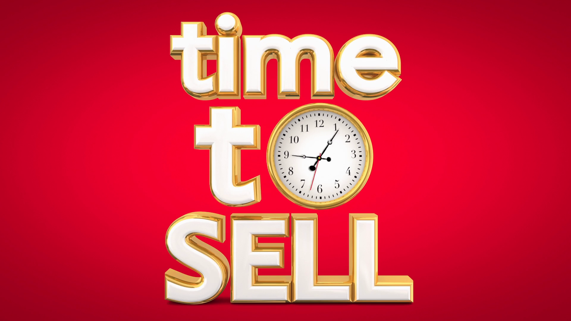 Time To Sell Clock Countdown Right Best Stock Motion Graphics SBV