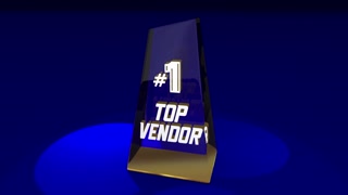 Top Vendor Award Trophy Best Supplier Review Referral Recommendation 3 D Animation