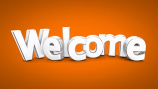 Welcome Word Greetinig Join Participate New Member Employee 3 D Animation