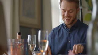 Romantic Couple Enjoying Valentines Day Meal Together