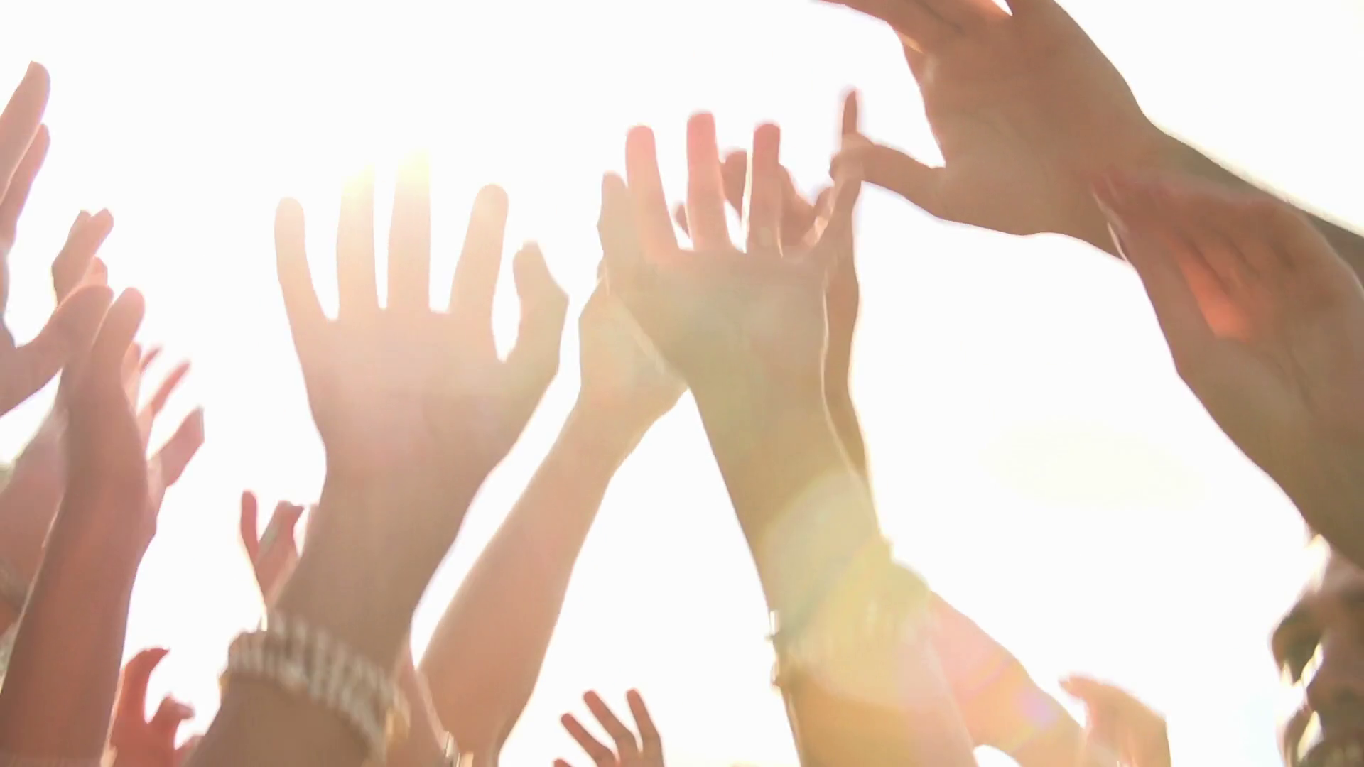 Slow Motion Close Up Of Hands Of People At Party Dancing Stock Video