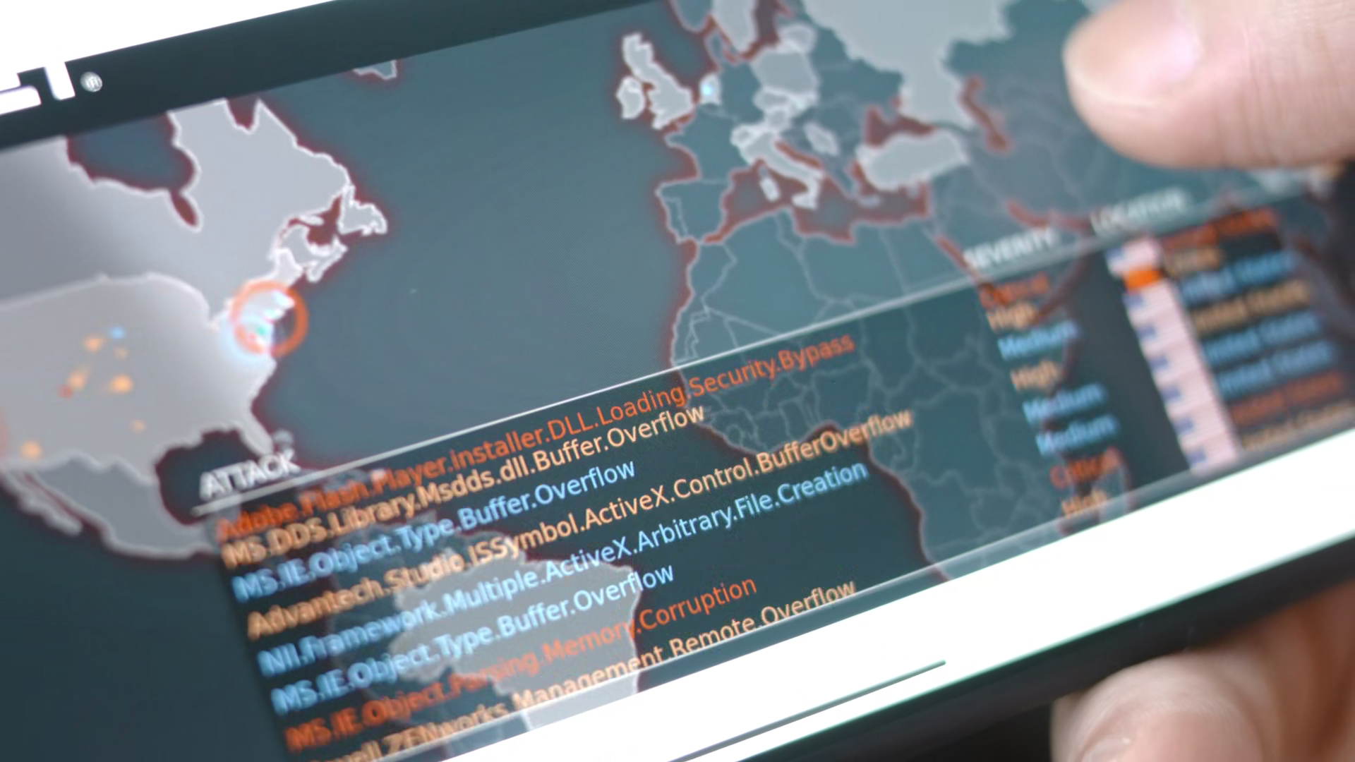 Cyber Attack Targets Levels Of Severity In Stock Footage SBV-353672816 ...