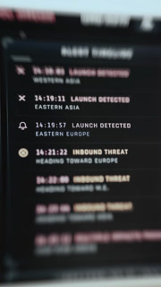 vertical missile threat event timeline display