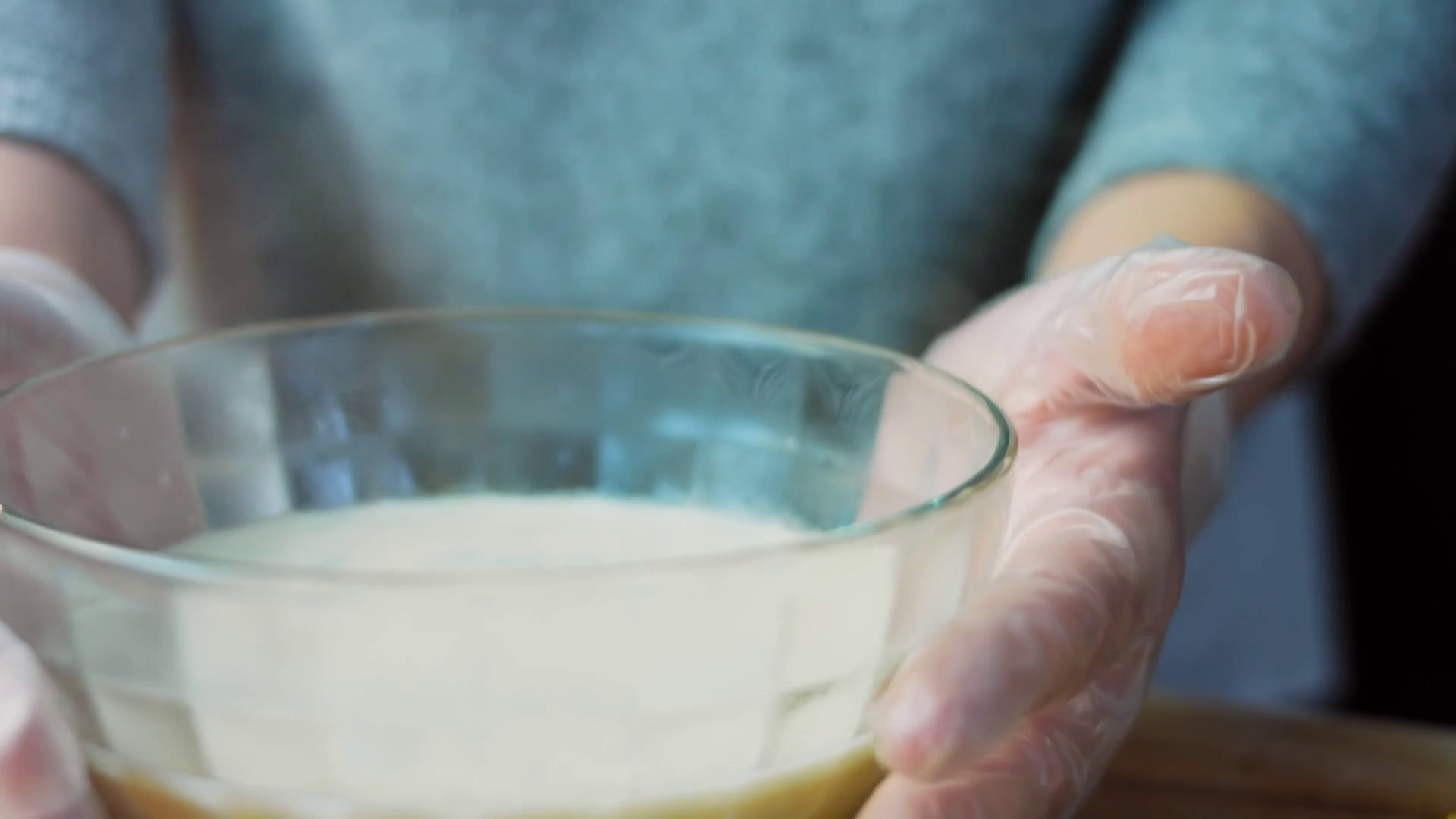 Pour Whipped Cream Cheese Sauce Into Bowl Stock Footage SBV347217141 Storyblocks