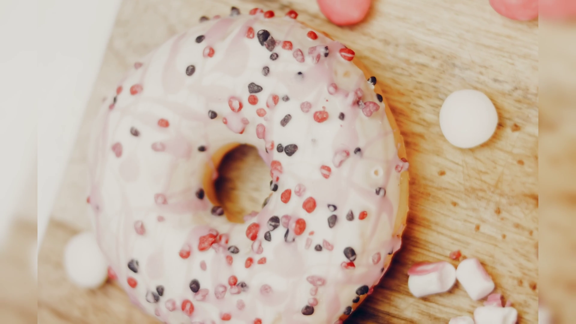 Blurred Edges Of Chocolate Marshmello Candy Stock Footage SBV347408450