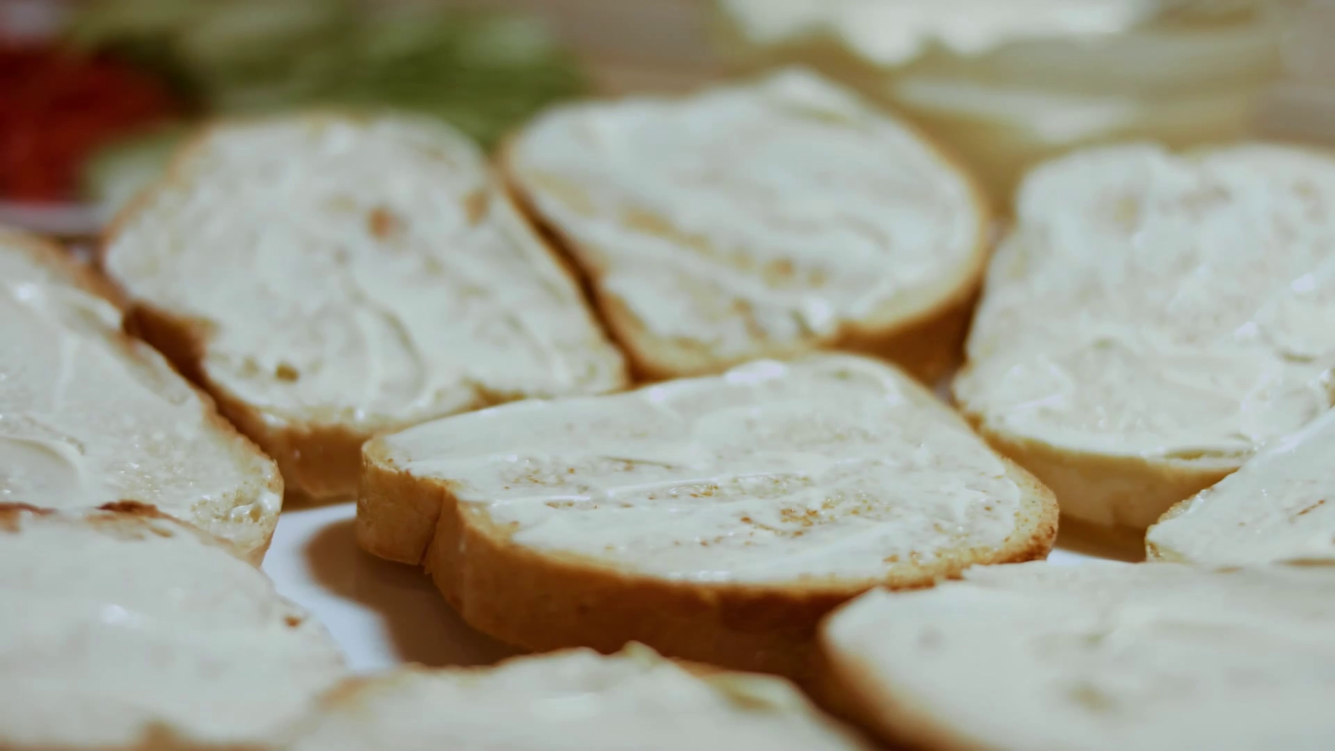 Hands Spread Mayonnaise On Bread Butter Take Stock Footage SBV