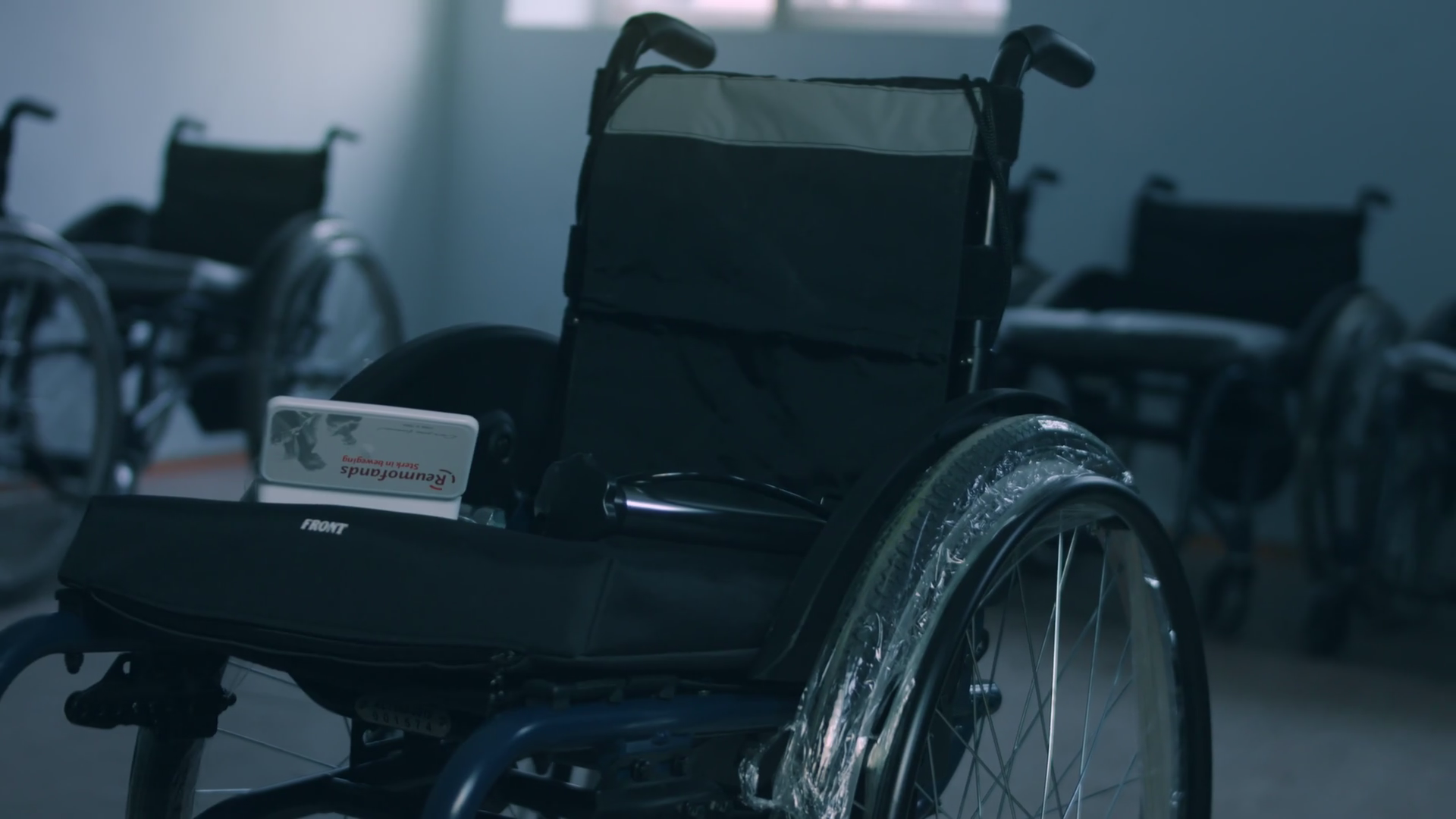 Newly Assembled Wheelchair Disabled Stock Footage SBV347215526