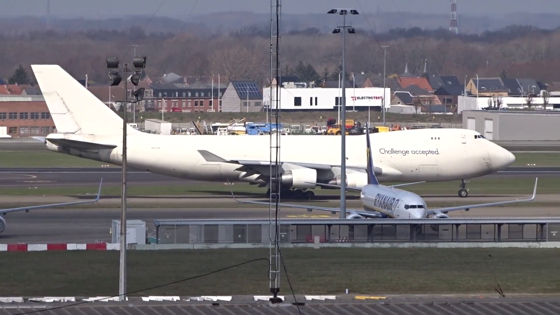Generic White Boeing 747 Cargo Aircraft Stock Footage SBV-352747814 ...