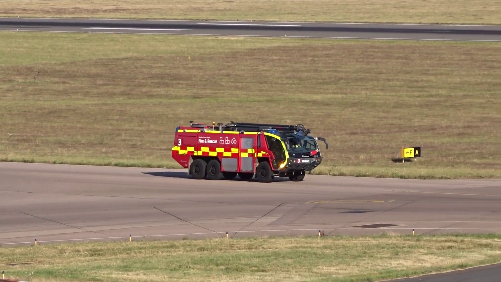 Airport Fire Service Department Rescue Truck Stock Footage SBV ...