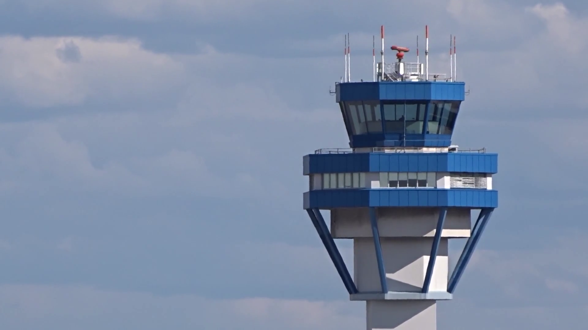 Airport Control Tower Focuses Structural Stock Footage SBV-352773500 ...