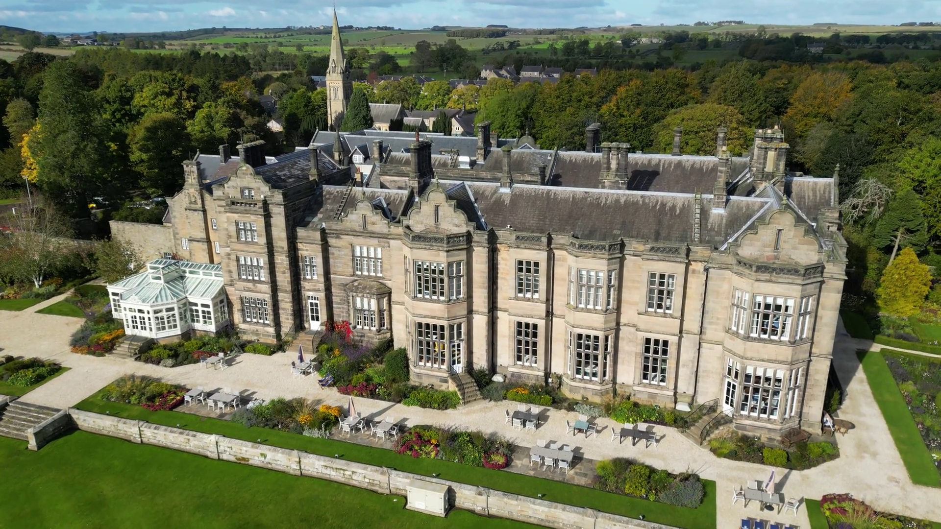 Matfen Hall Luxurious Country House Hotel Stock Footage SBV-352479572 ...