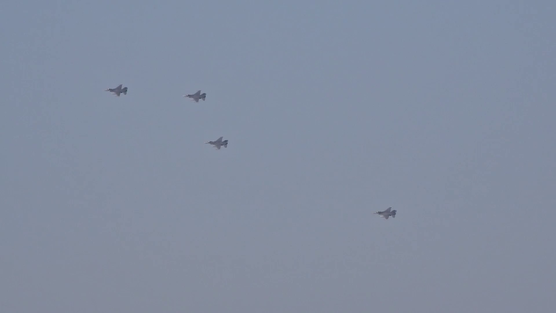 Fighter Jets Shown Assembling Formation Stock Footage SBV-352598388 ...