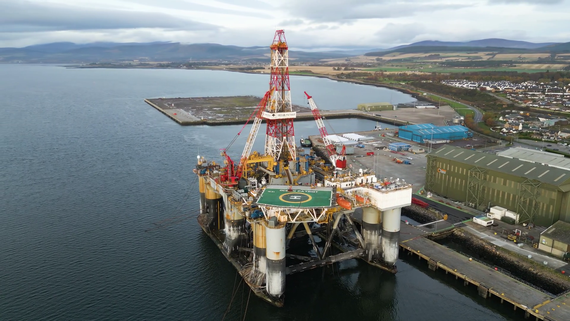 Noble Patriot Oil Rig Docked Port Stock Footage SBV-352713924 - Storyblocks