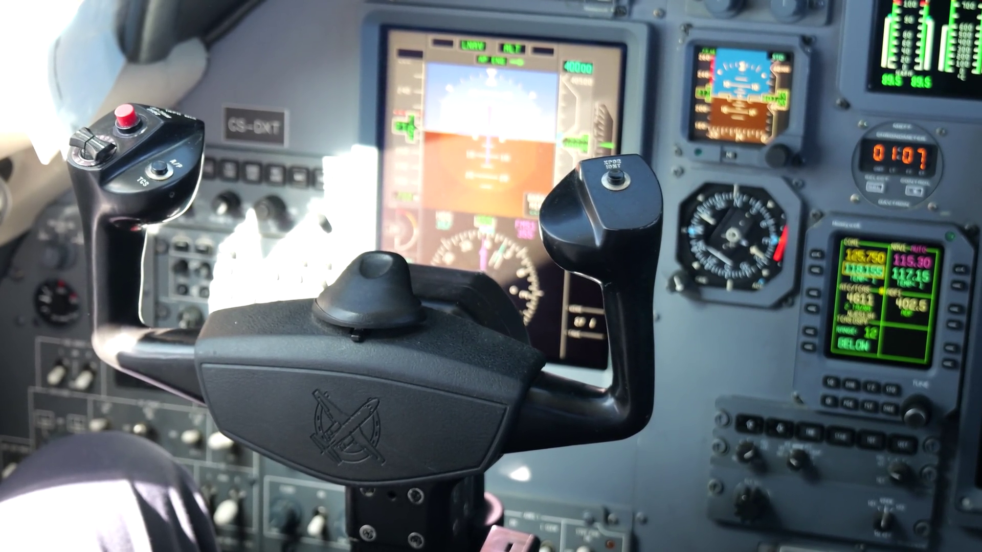 Airplane's Joystick Steering Input Presented Stock Footage SBV ...