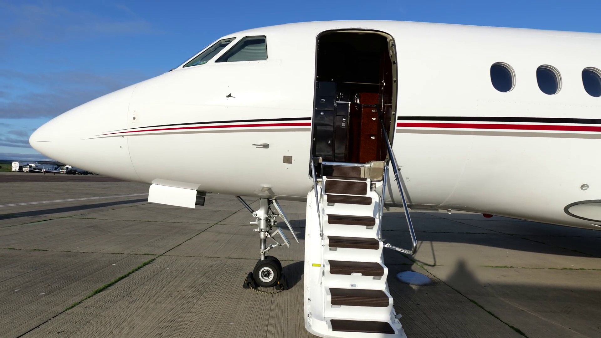 Private Jets Stairs Luxurious Corporate Stock Footage SBV-352482007 ...