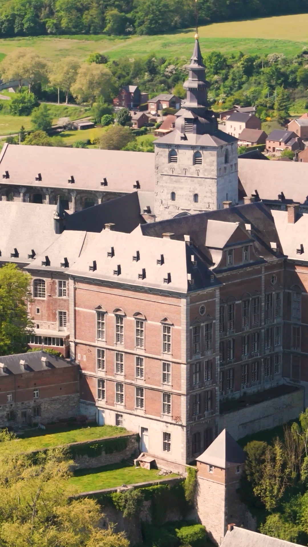 Main Building Floreffe Abbey Belgium Green Stock Footage SBV-353266322 ...