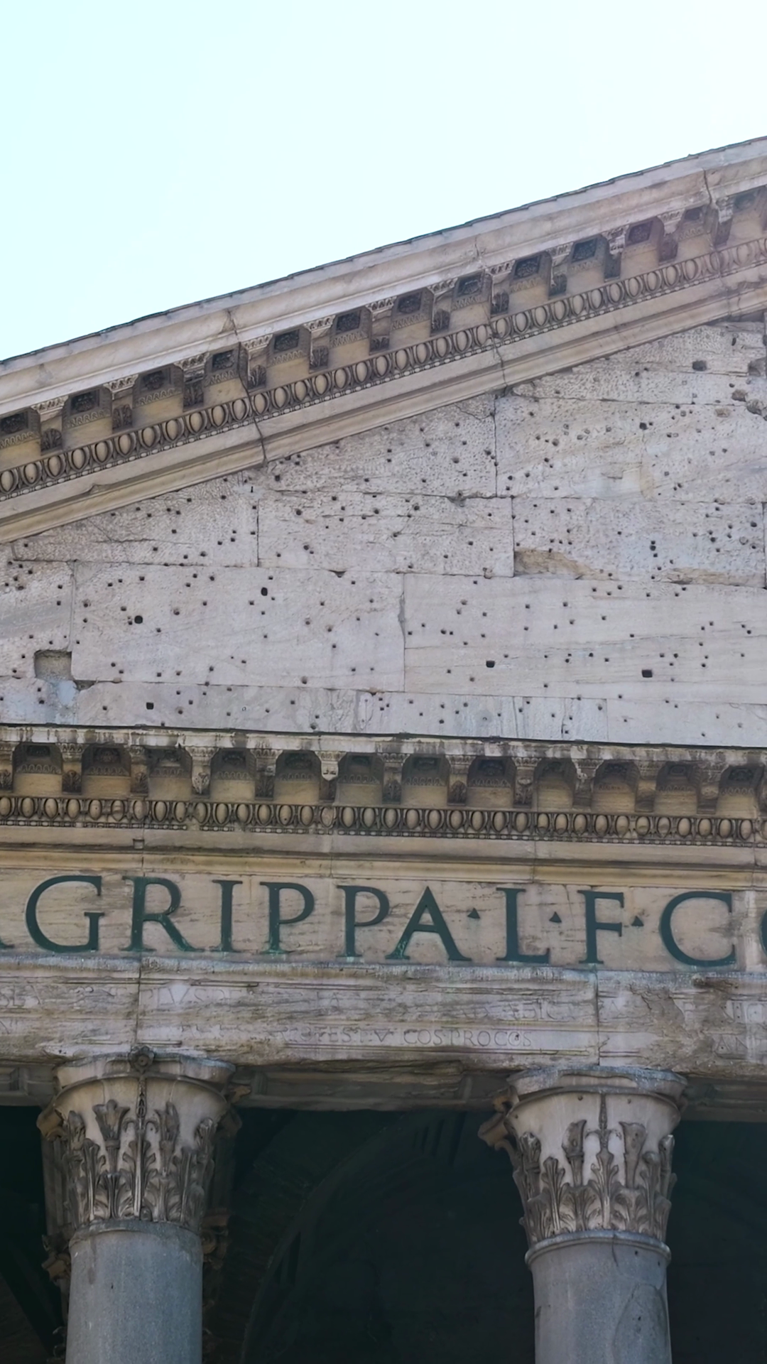 Pantheon Temple Rome Inscription Walls Stock Footage SBV-353268089 ...