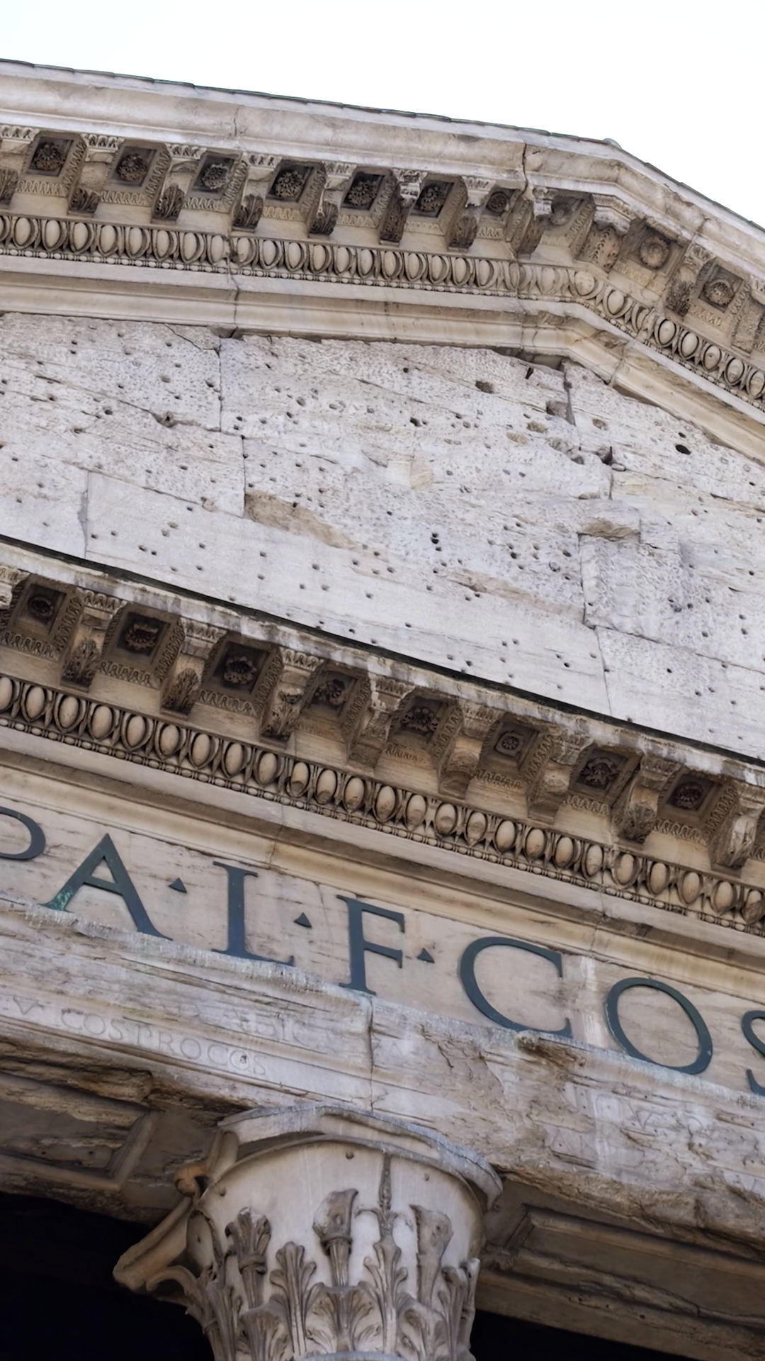 Pantheon Temple Rome Inscription Walls Stock Footage SBV-353268104 ...