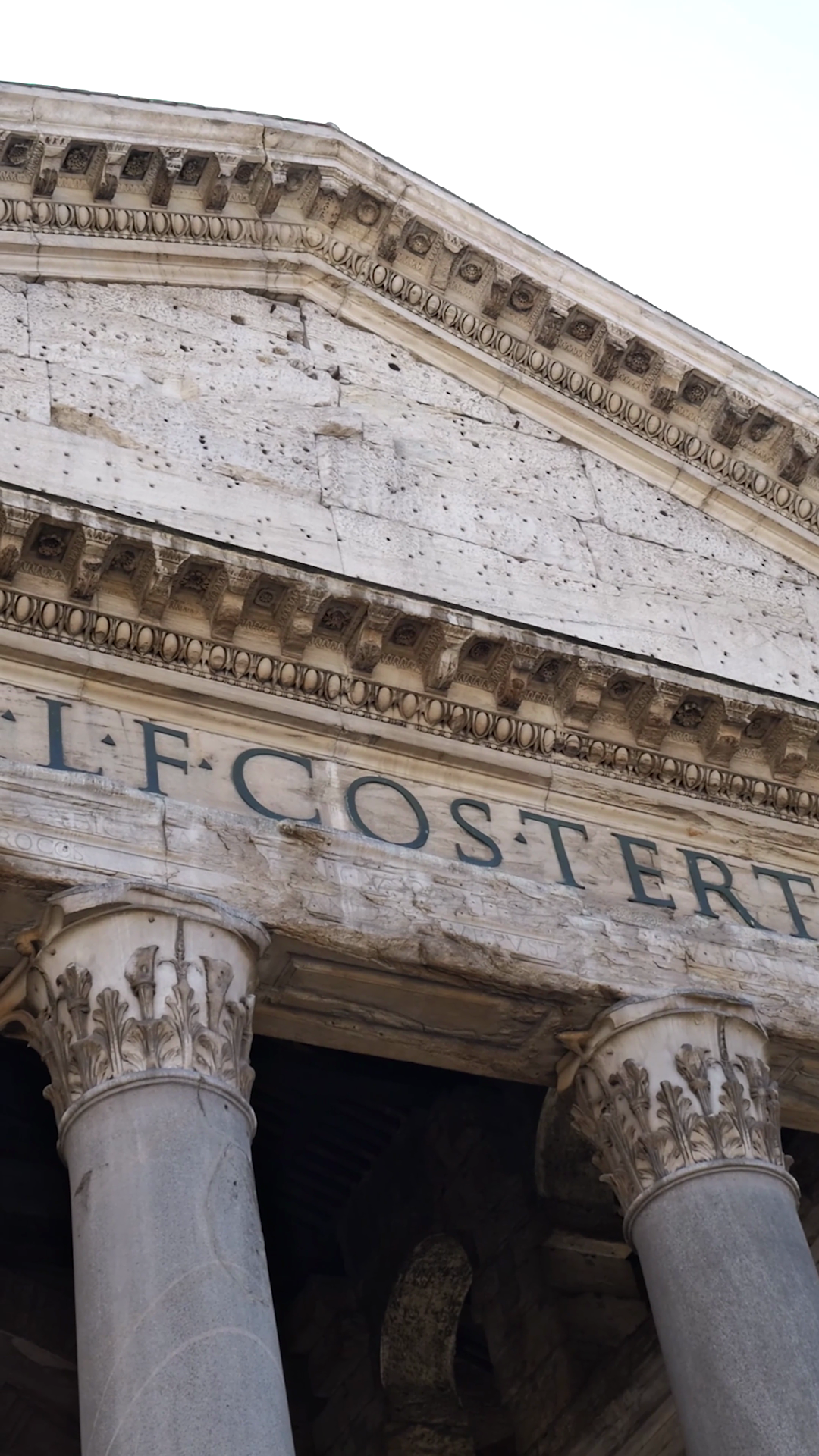 Pantheon Temple Rome Inscription Walls Stock Footage SBV-353268107 ...