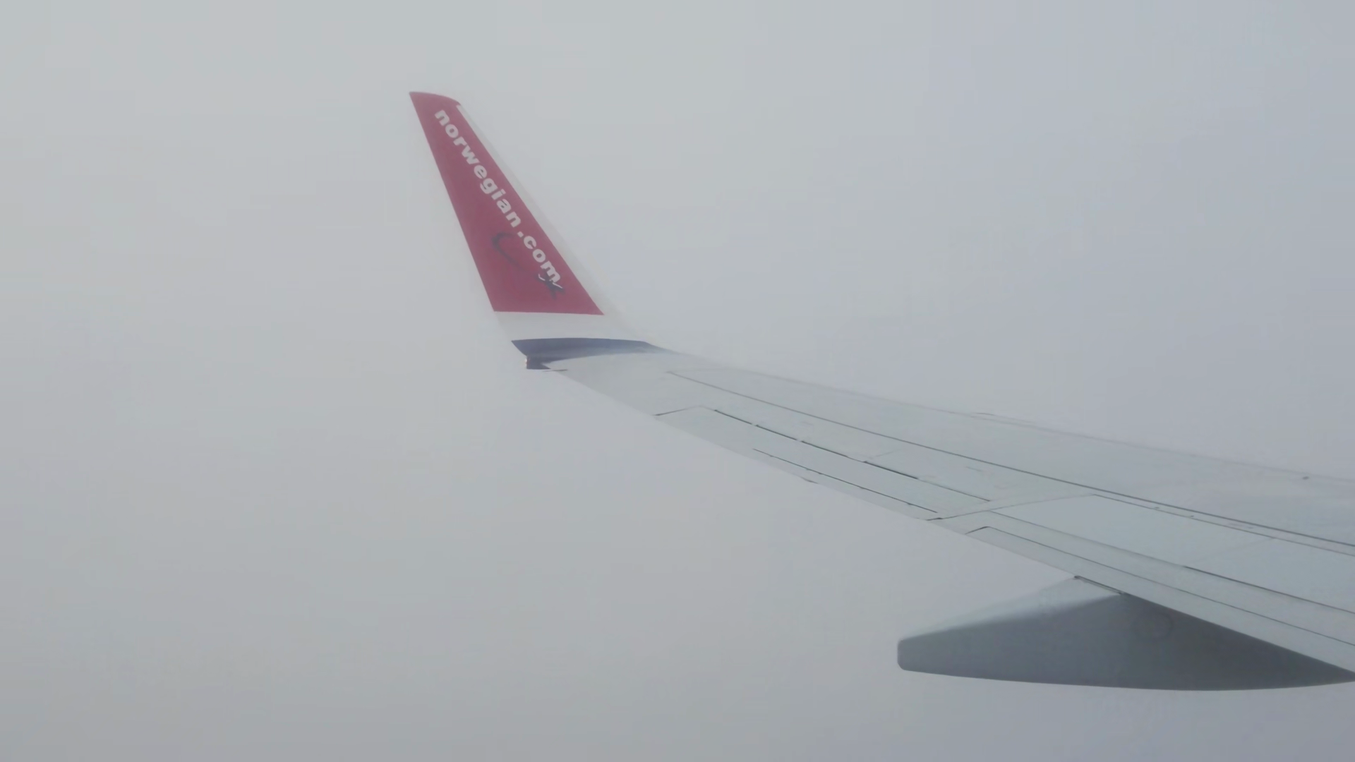 Red Winglet Airplane Wing Visible Through Stock Footage SBV-353673517 ...
