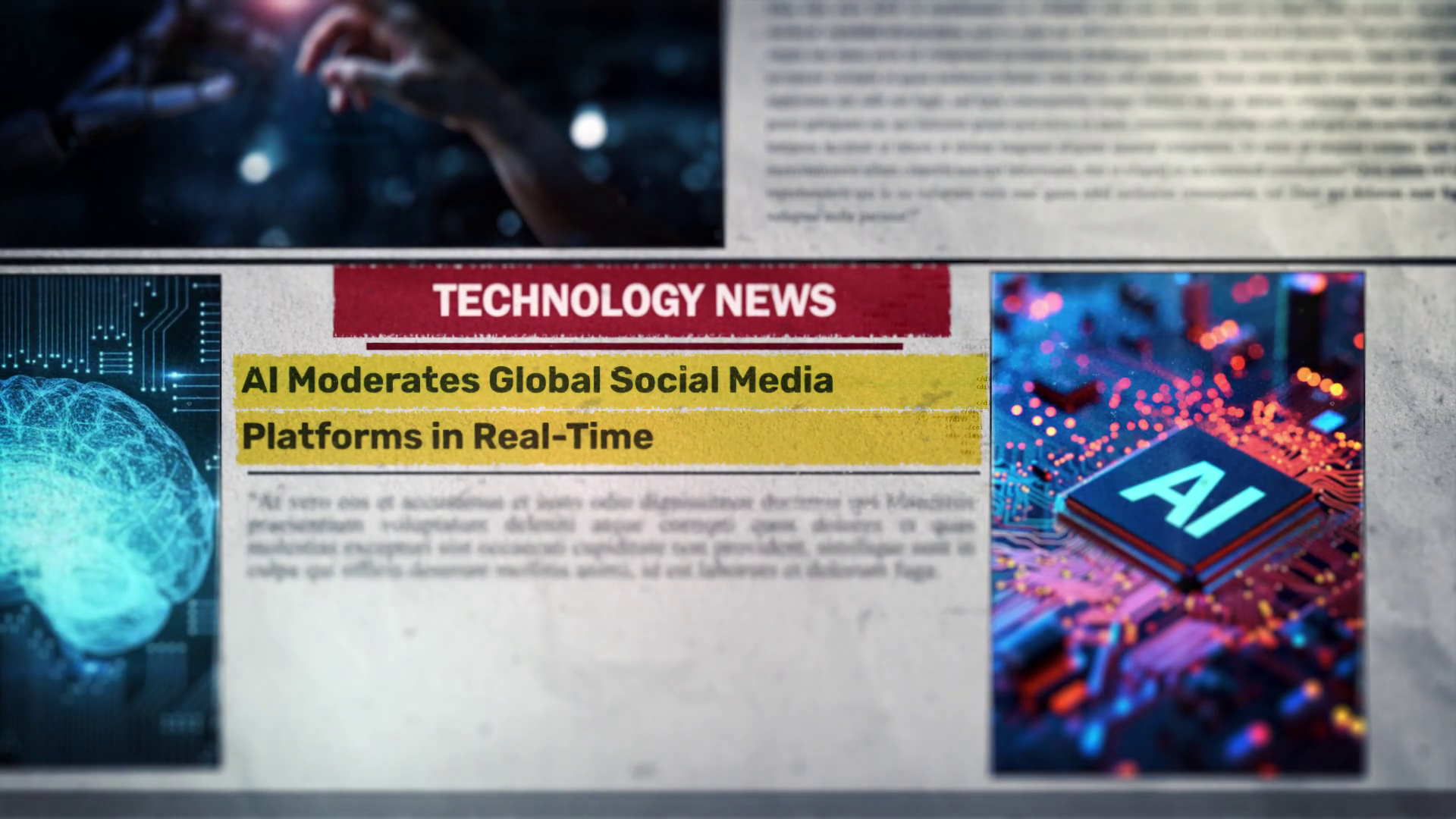 Ai Moderates Global Social Media Platforms Stock Motion Graphics SBV ...
