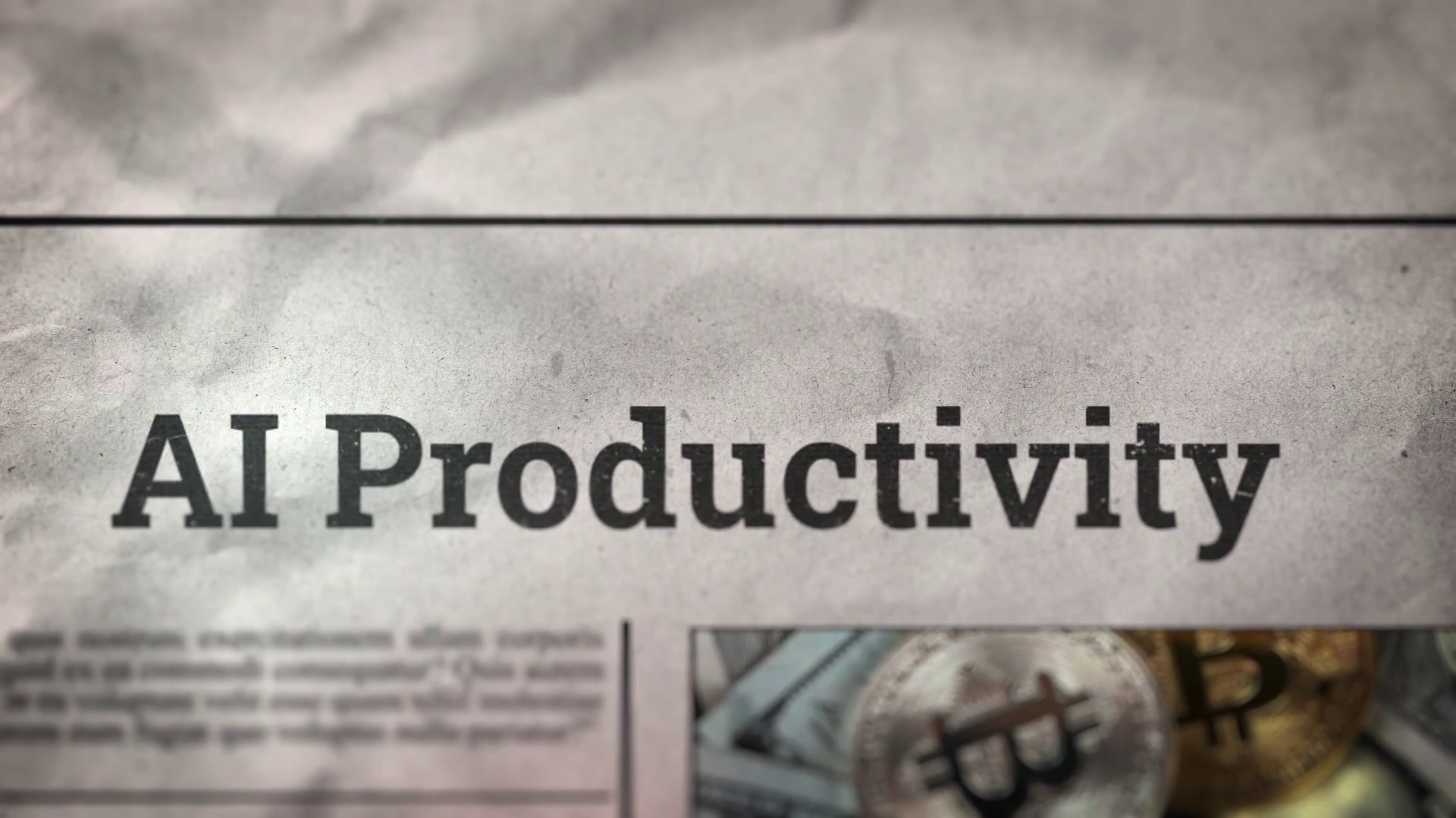 Ai Productivity On Digital Newspaper Stock Motion Graphics SBV ...