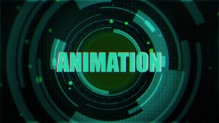 Animation Text On Futuristic Cyberspace Background