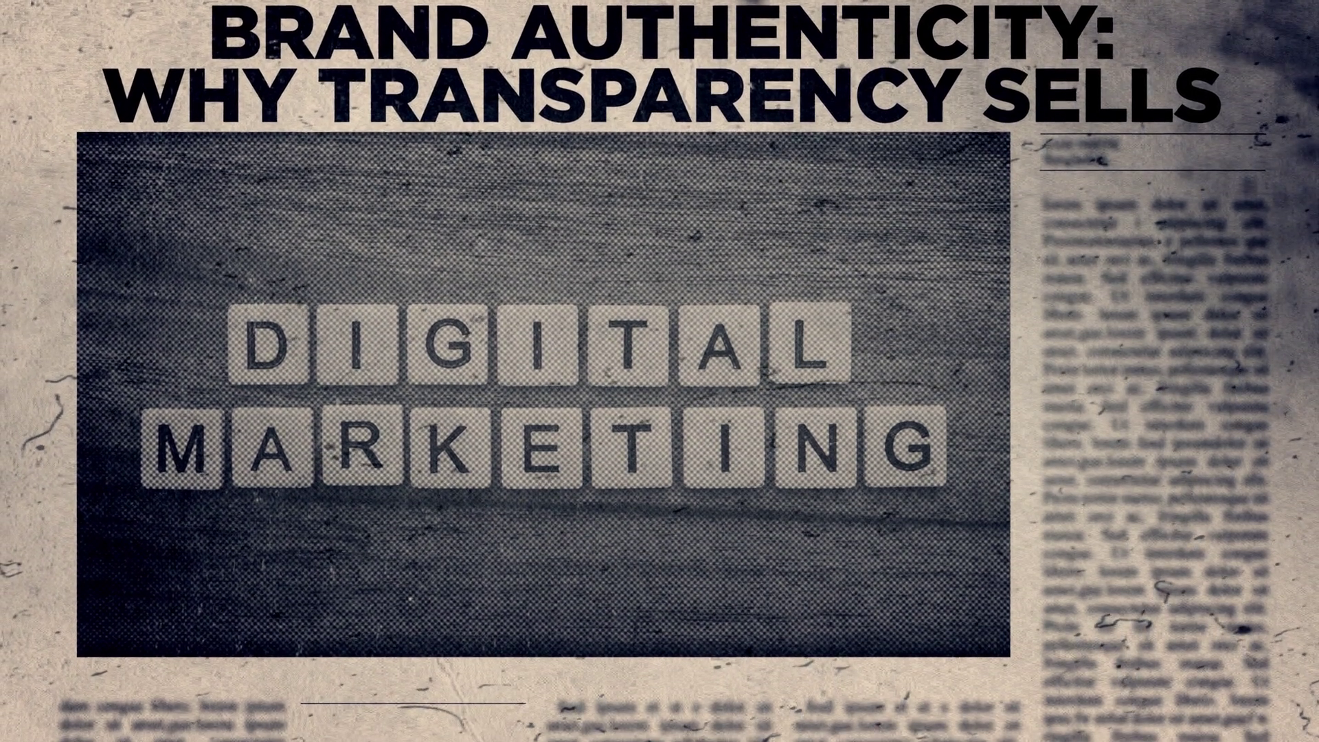 Brand Authenticity Transparency Sells Title Stock Motion Graphics SBV ...
