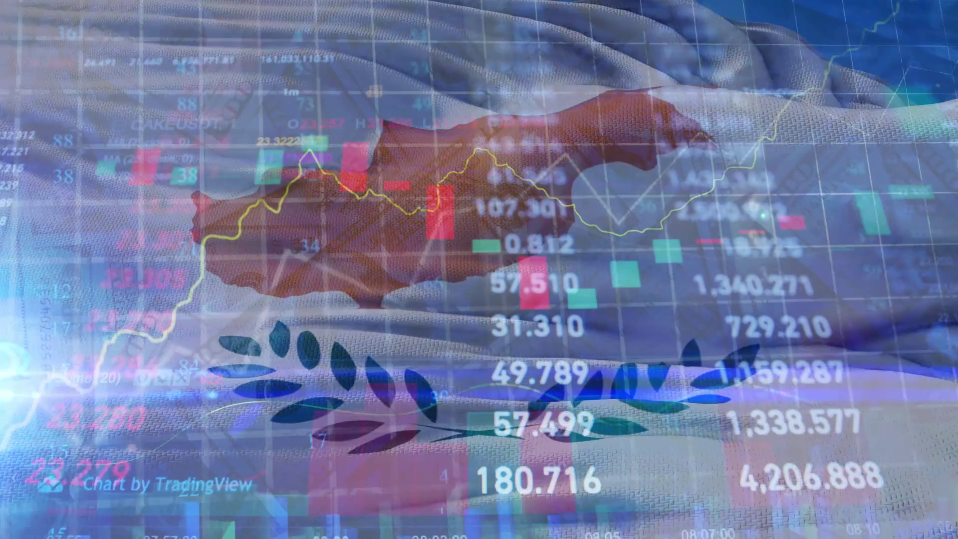 Cyprus Flag Customs Tariff On Stock Market Stock Motion Graphics SBV ...