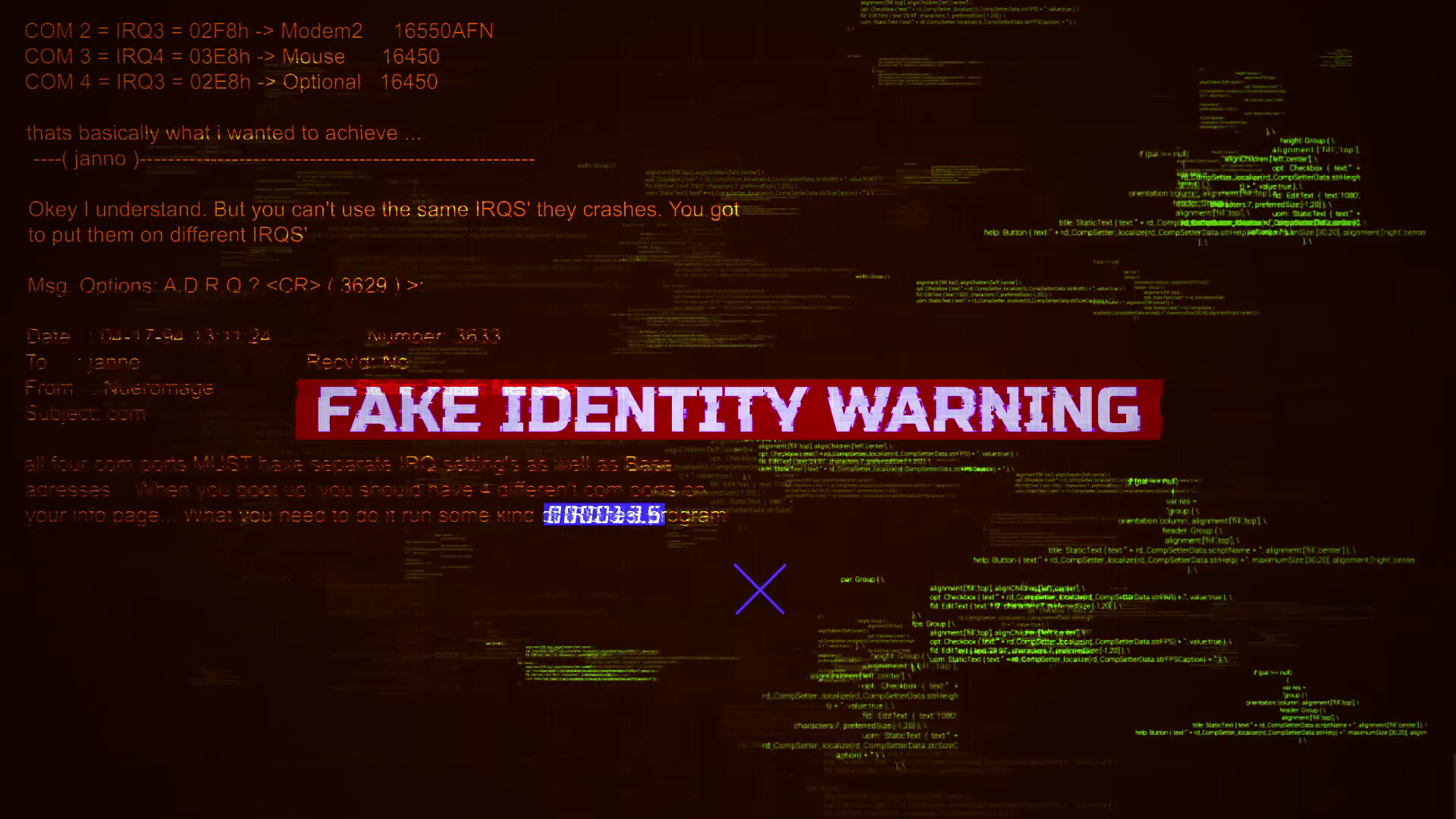 Fake Identity Warning Text On Hacking Stock Motion Graphics SBV ...
