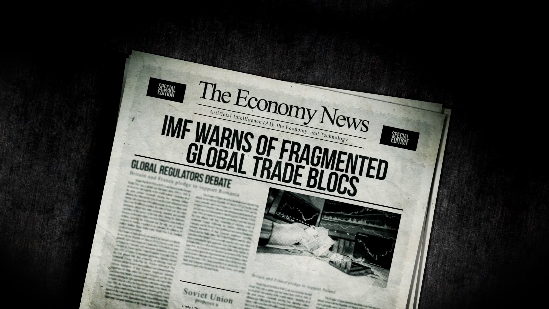Imf Warns Of Fragmented Global Trade Blocs Stock Motion Graphics SBV ...