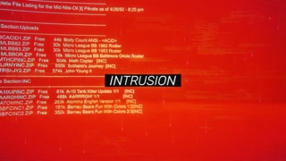 Intrusion On Warning Hack Background Screen