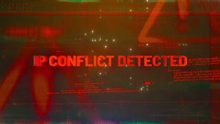 Ip Conflict Detected Word On High Technology Futuristic Background