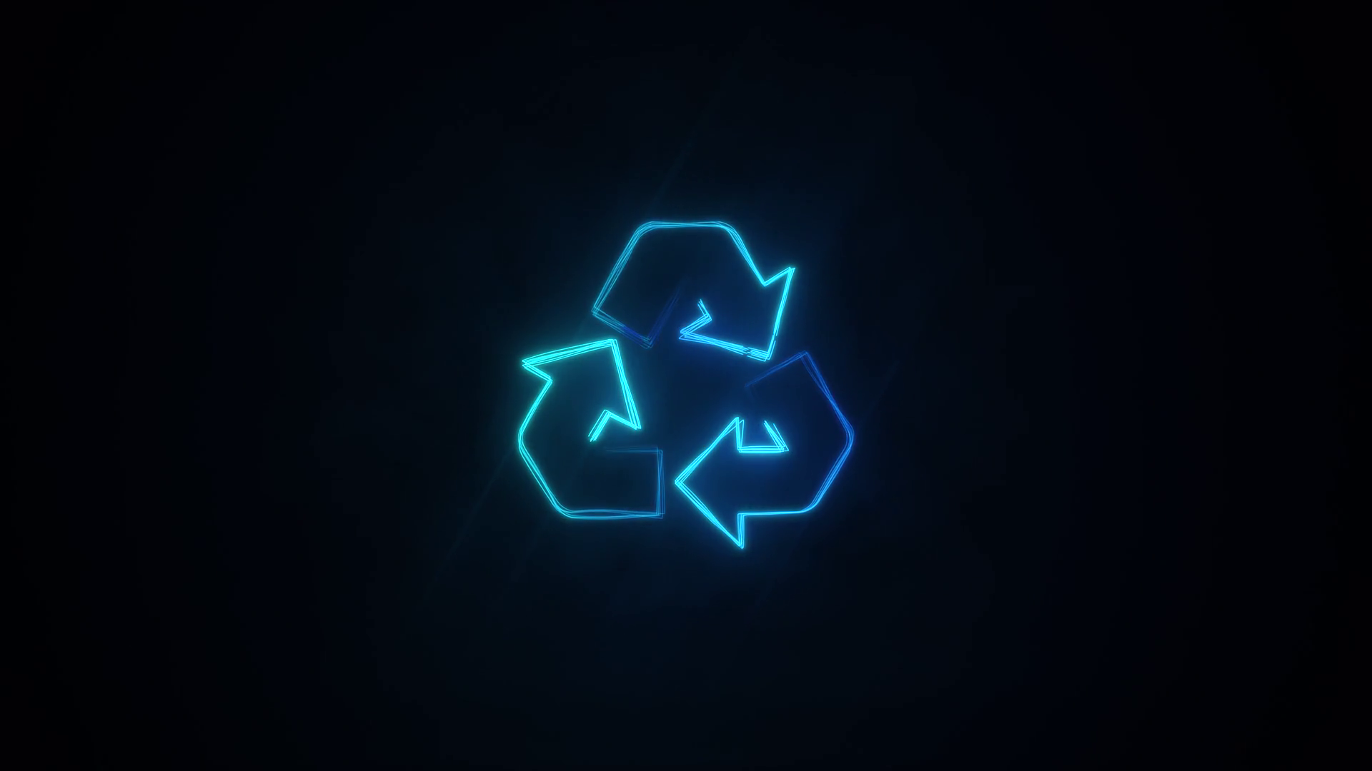 Recycling Sign Neon Symbol Animation 4 K Stock Motion Graphics SBV ...