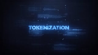 Tokenization Word On Dynamic Technology Background