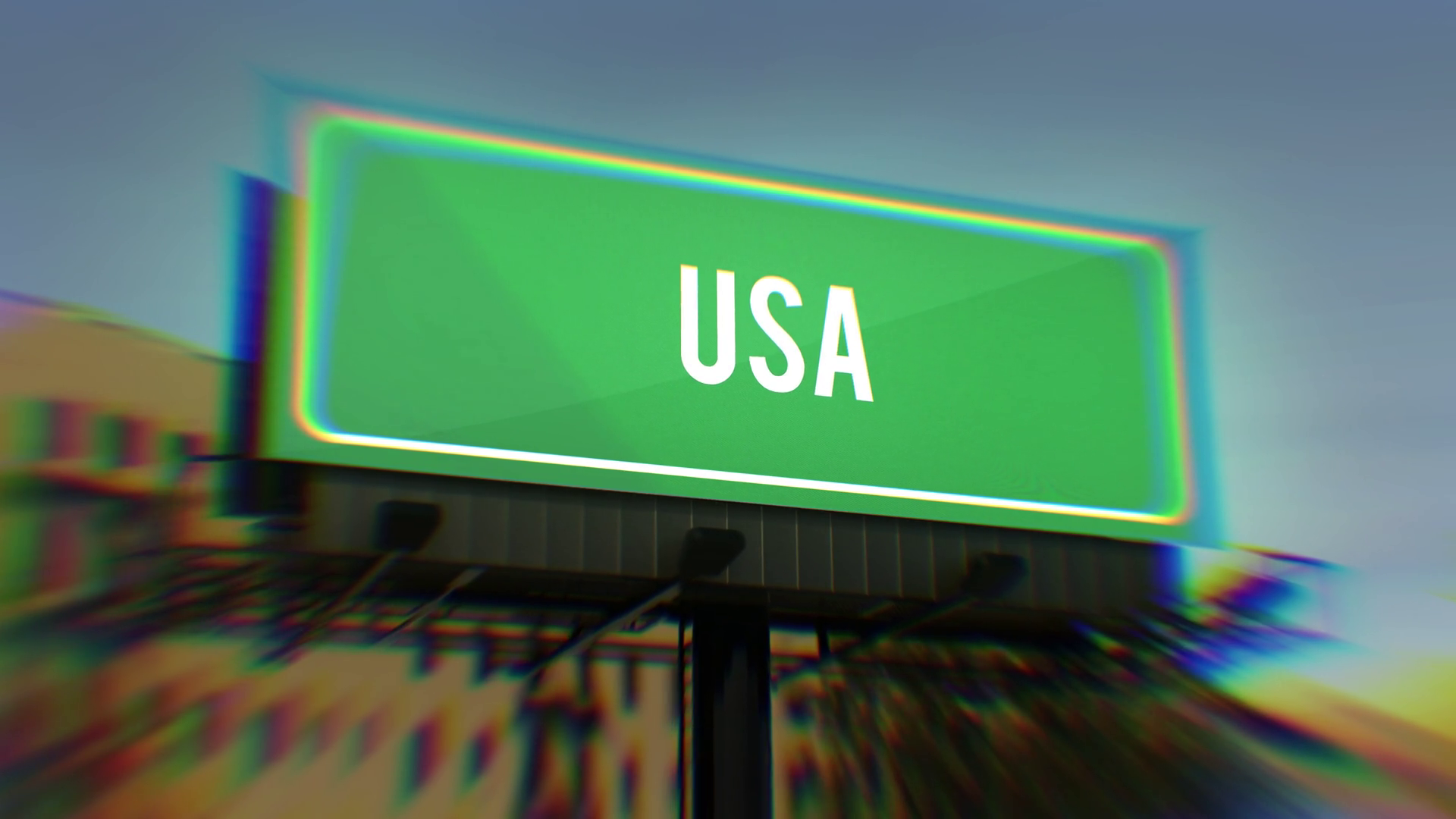 Usa Country Urban Street Billboard Stock Motion Graphics SBV-352763107 ...